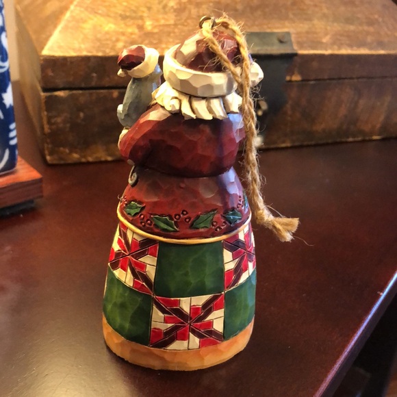 JIM SHORE Santa With Cat Ornament Heartwood Creek 2015 - Picture 4 of 9